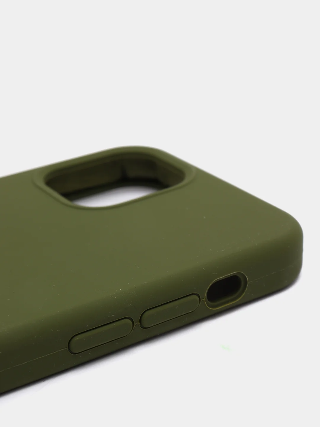 Оливковый чехол не пачкающийся, с бархатом внутри IPHONE 12 MINI
