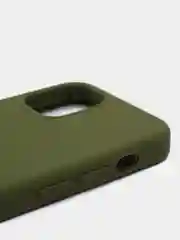 Оливковый чехол не пачкающийся, с бархатом внутри IPHONE 12 MINI