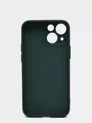 Зеленый чехол с вырезами для защиты камеры и бархатом внутри iPhone 13 mini