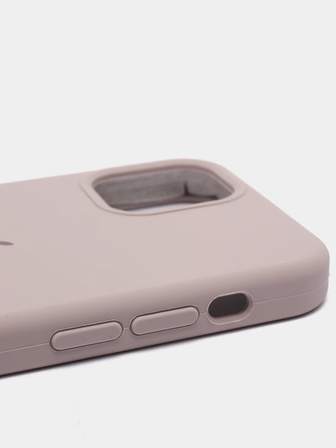Бежевый чехол не пачкающийся, с бархатом внутри IPHONE 12 MINI