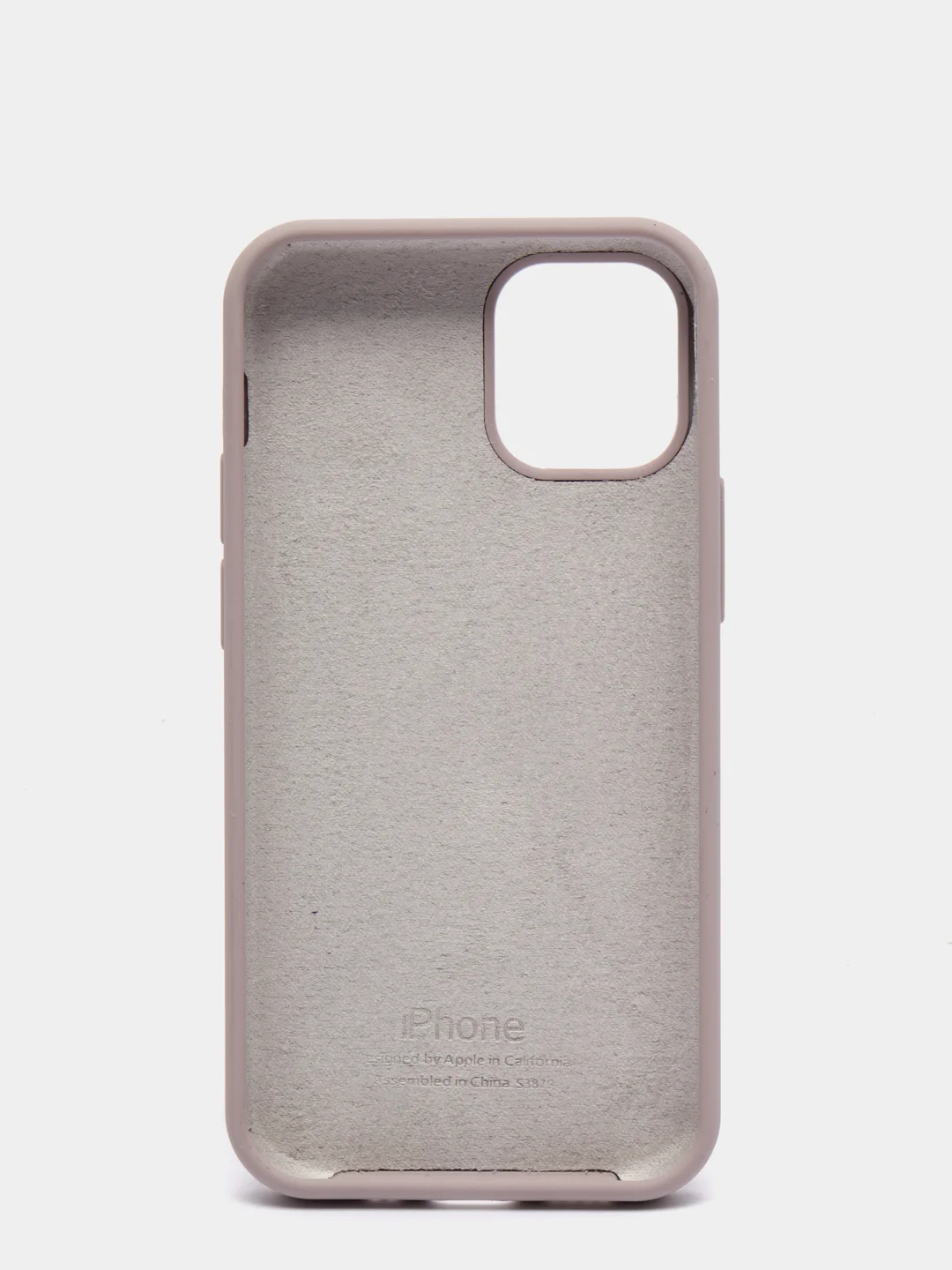 Бежевый чехол не пачкающийся, с бархатом внутри IPHONE 12 MINI