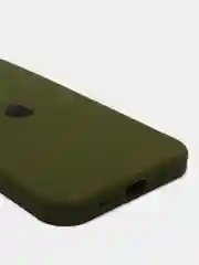 Оливковый чехол для iPhone 12 PRO MAX, с бархатом внутри
