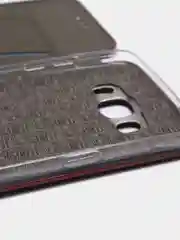 Бордовый чехол книжка, флип Samsung J7 2016