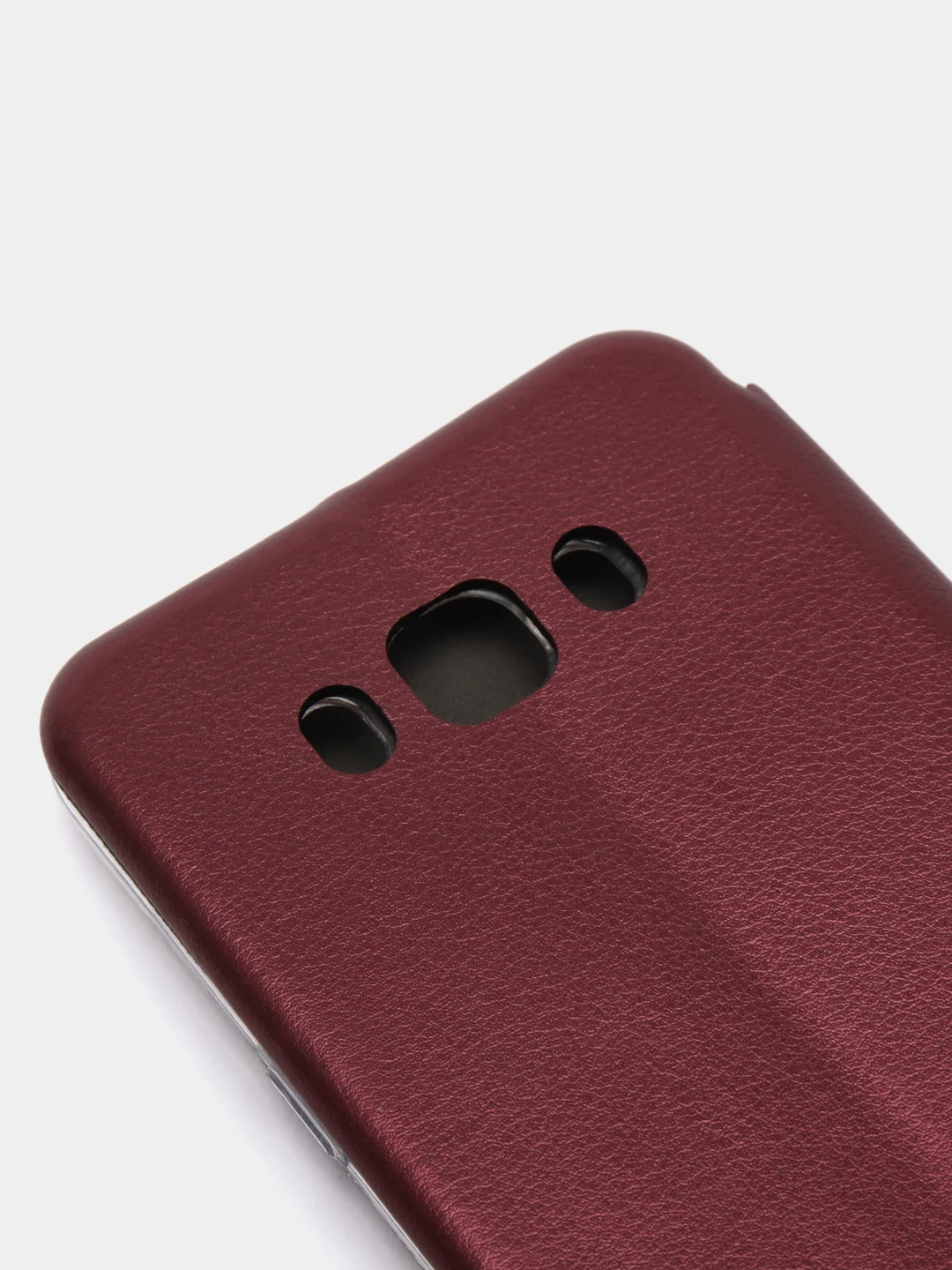 Бордовый чехол книжка, флип Samsung J7 2016