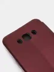 Бордовый чехол книжка, флип Samsung J7 2016