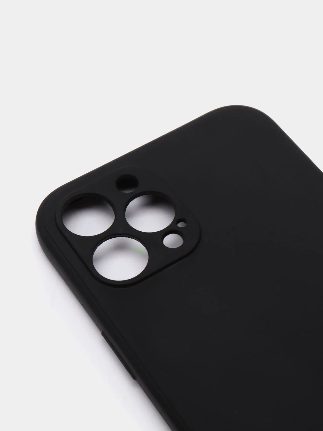 Черный чехол с бархатом внутри и вырезами под защиты камеры IPHONE 12 PRO MAX