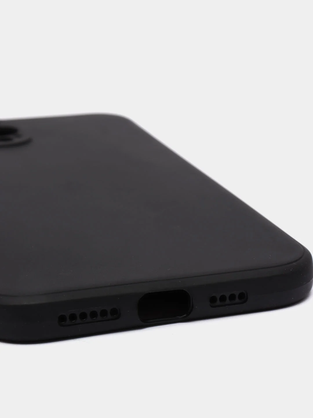 Черный чехол с бархатом внутри и вырезами под защиты камеры IPHONE 12 PRO MAX