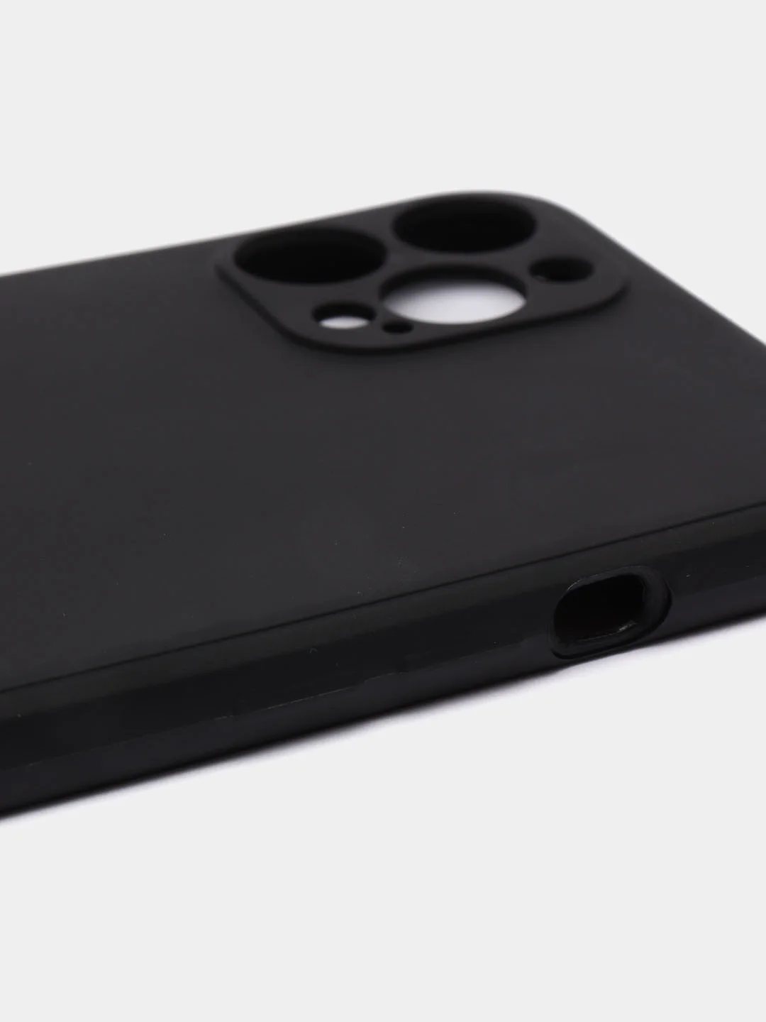 Черный чехол с бархатом внутри и вырезами под защиты камеры IPHONE 12 PRO MAX