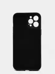 Черный чехол с бархатом внутри и вырезами под защиты камеры IPHONE 12 PRO MAX