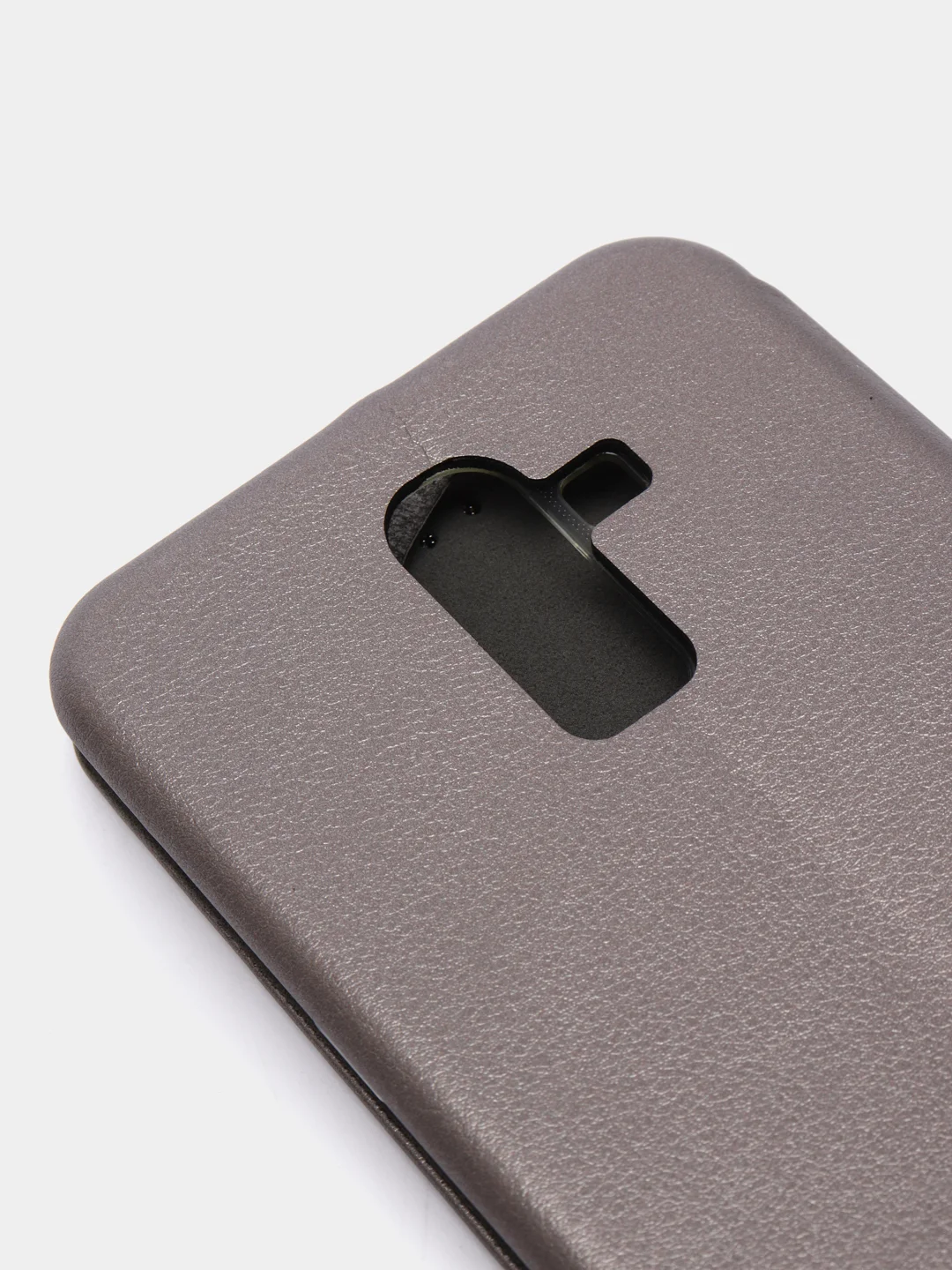 Серый чехол книжка Samsung J8 2018
