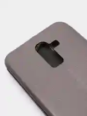 Серый чехол книжка Samsung J8 2018