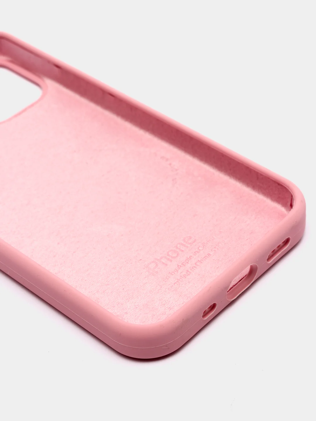 Розовый чехол не пачкающийся, с бархатом внутри IPHONE 12 MINI