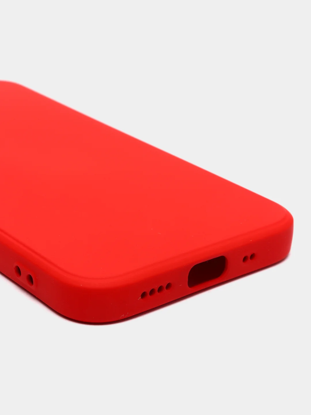 Красный чехол с вырезами для защиты камеры и бархатом внутри iPhone 13 mini