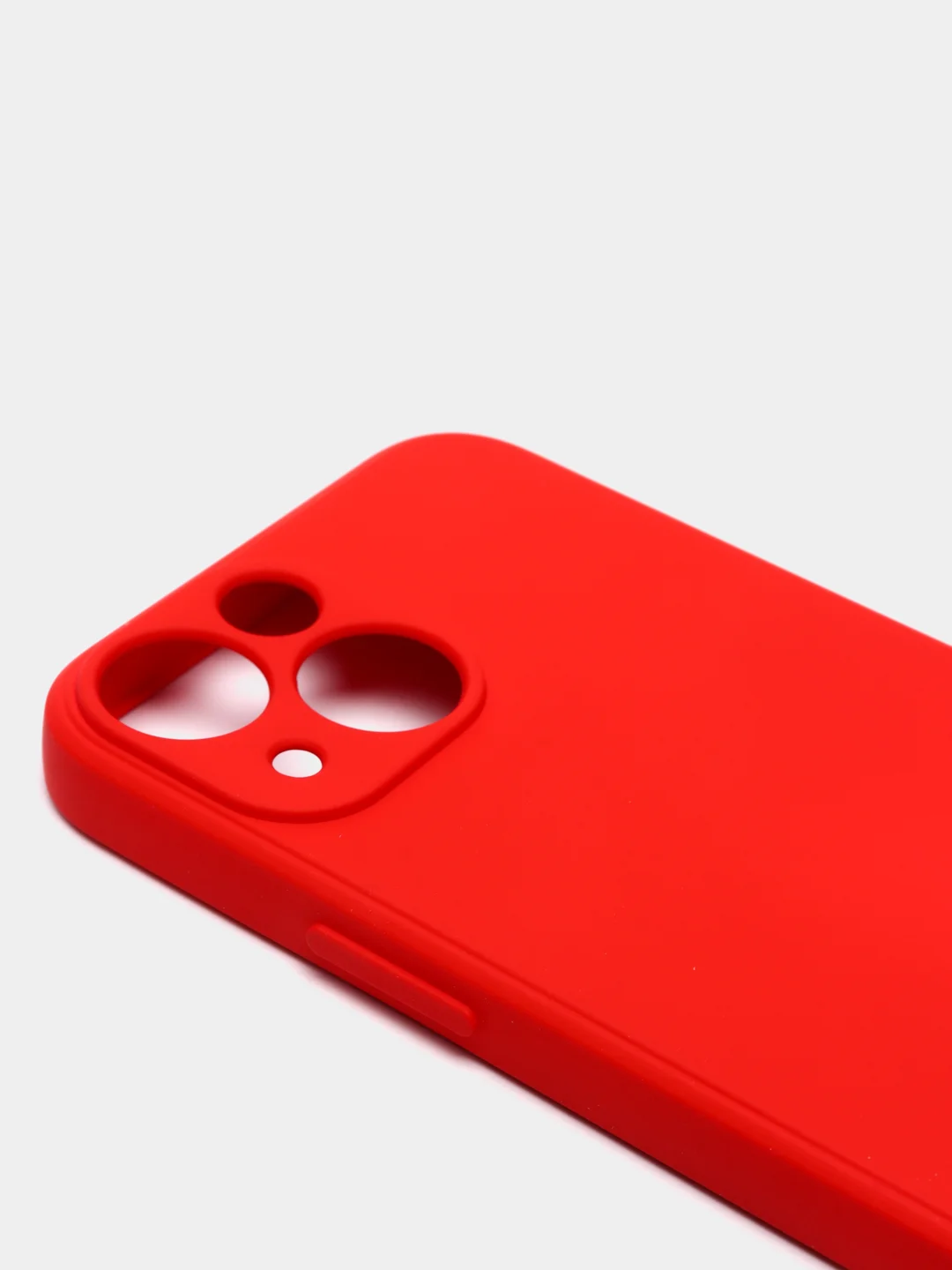 Красный чехол с вырезами для защиты камеры и бархатом внутри iPhone 13 mini