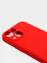 Красный чехол с вырезами для защиты камеры и бархатом внутри iPhone 13 mini