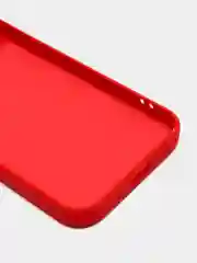 Красный чехол с вырезами для защиты камеры и бархатом внутри iPhone 13 mini