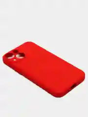 Красный чехол с вырезами для защиты камеры и бархатом внутри iPhone 13 mini