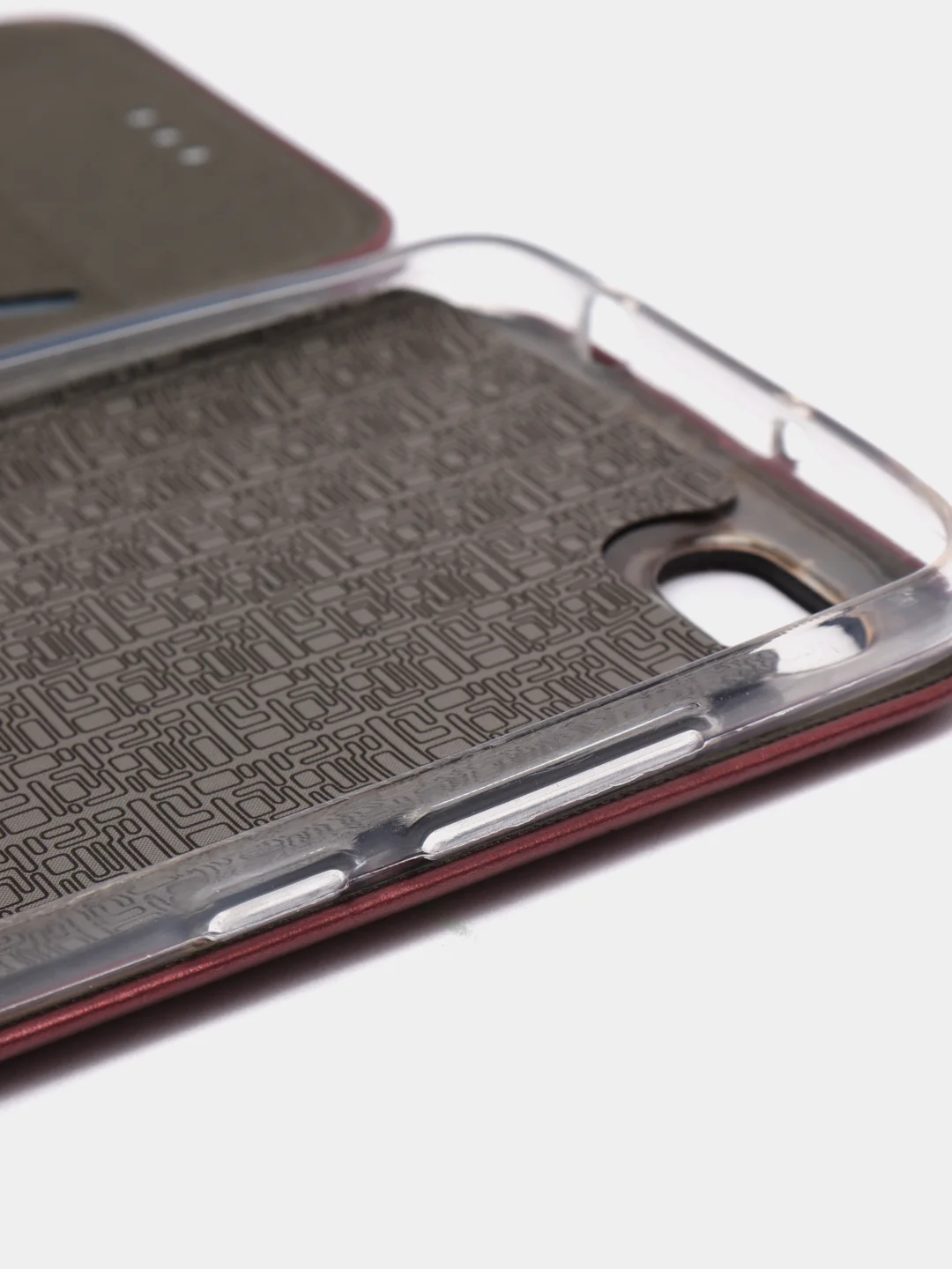 Бордовый чехол-книжка Redmi 6A