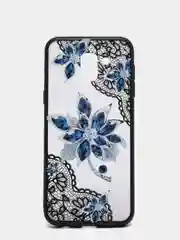 Синий меланж чехол для Samsung J6 2018