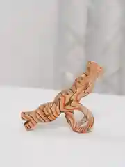 Песочный хаки каучуковый краб для волос