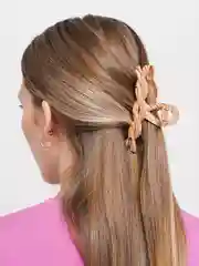 Песочный хаки каучуковый краб для волос