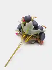 Синий меланж искуственные цветы камелии, пионы