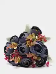 Синий меланж искуственные цветы камелии, пионы