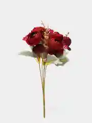 Багровый искуственные цветы камелии, пионы