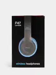 Синий беспроводные блютуз наушники P47 Wireless