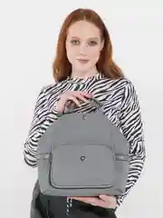 Серый рюкзак женский Milana летний через плечо из искусственной кожи 201902-3