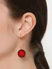 Вишнёвый серьги-кольца