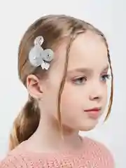 Серебряный заколка-зажим для волос "Мульт", 2шт
