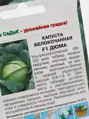 Семена Капуста белокочанная F1 "Дюма" набор 1, 3, 5 уп