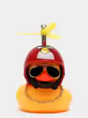 Зеленый игрушка "Утка в шлеме", с пропеллером, в очках, в машину