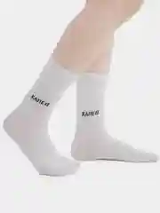 Носки белые женские с надписями, белые с полосками