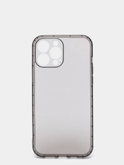 Прозрачный темный противоударный чехол для iPhone 11/12/13 pro,promax силиконовый