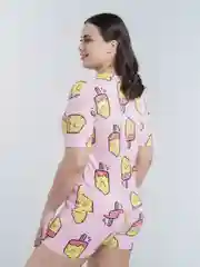 Розовый пижама женская, с шортами