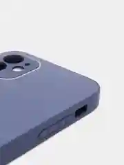 Синий чехол силиконовый со стеклянной панелью для iPhone 11