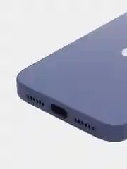 Синий чехол силиконовый со стеклянной панелью для iPhone 11