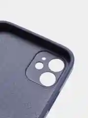 Синий чехол силиконовый со стеклянной панелью для iPhone 11