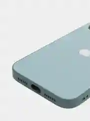 Тёмно-зелёный чехол силиконовый со стеклянной панелью для iPhone 11