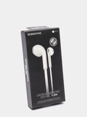 Наушники с микрофоном BOROFONE BM23 / Наушники с плоским проводом
