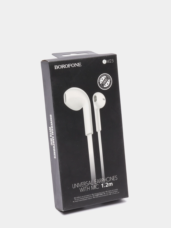 Наушники с микрофоном BOROFONE BM23 / Наушники с плоским проводом