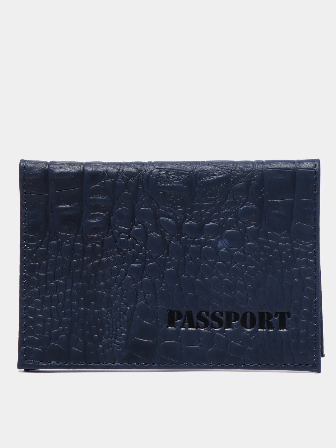 Темно-синий обложка для паспорта натуральная кожа галант, "PASSPORT"