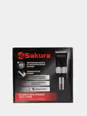 Черный машинка для стрижки волос Sakura SA-5177BK, 2 гребня
