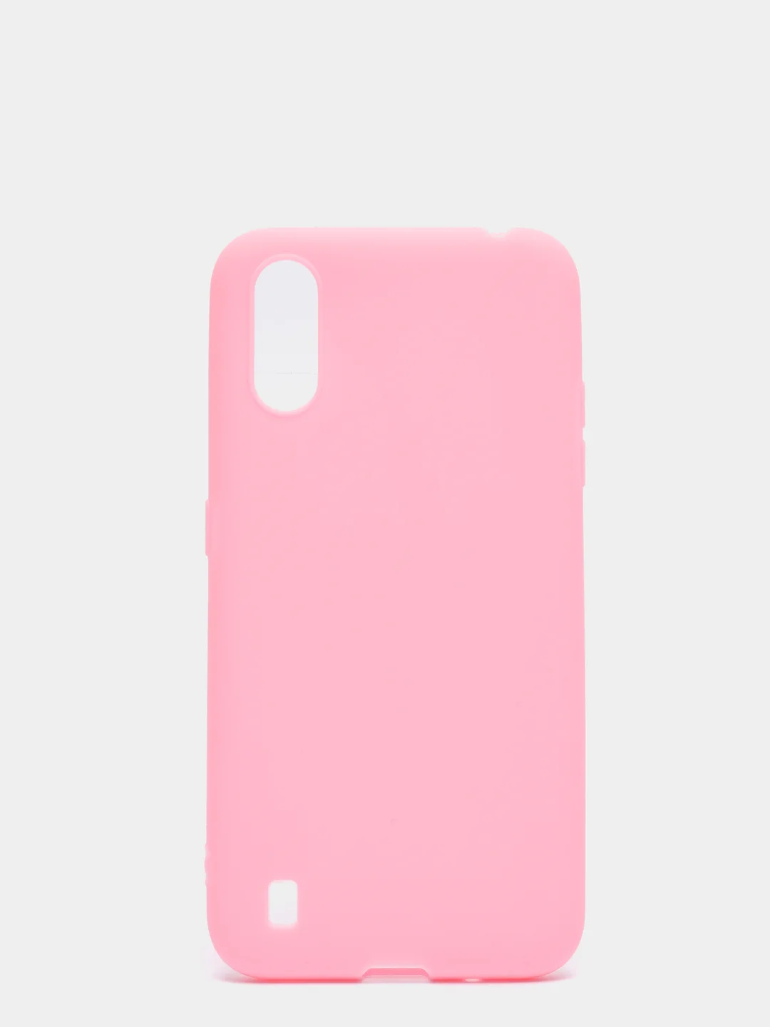 Розовый чехол Samsung Galaxy A01 / M01 / Самсунг Галакси А01 / М01 силиконовый цветной матовый