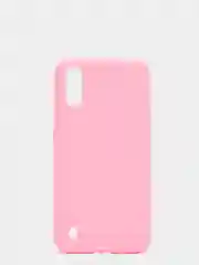 Розовый чехол Samsung Galaxy A01 / M01 / Самсунг Галакси А01 / М01 силиконовый цветной матовый