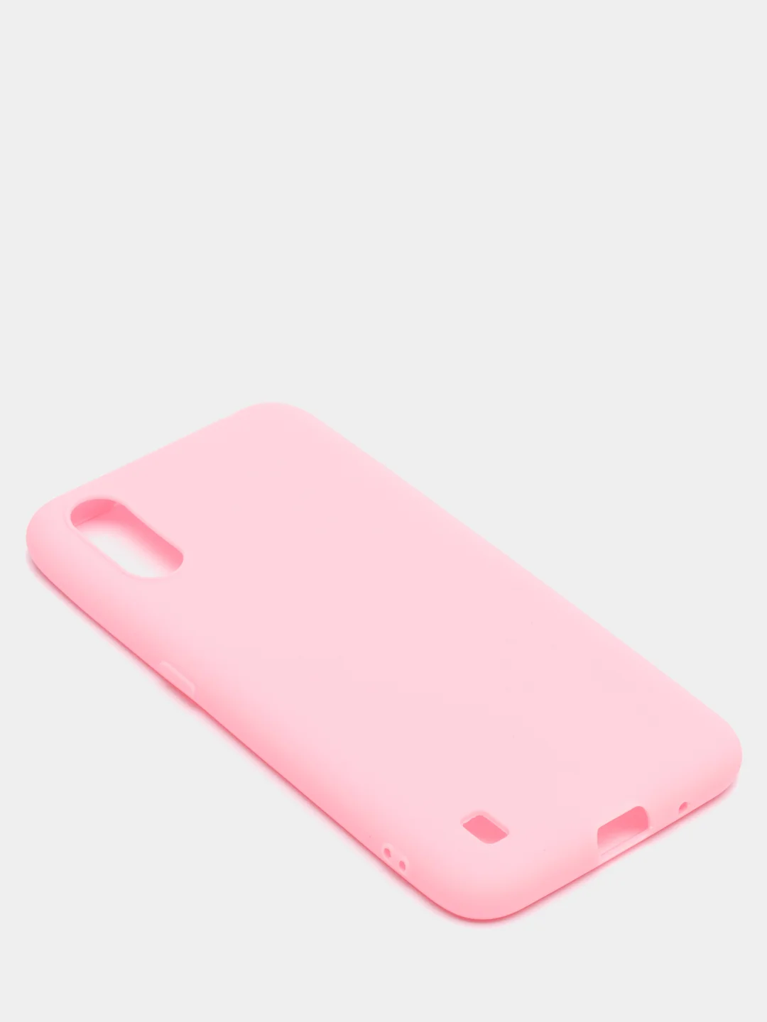 Розовый чехол Samsung Galaxy A01 / M01 / Самсунг Галакси А01 / М01 силиконовый цветной матовый