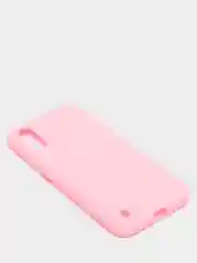 Розовый чехол Samsung Galaxy A01 / M01 / Самсунг Галакси А01 / М01 силиконовый цветной матовый
