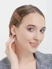 Оранжевый заколка для волос клик-клак, 6,5*2,5 см